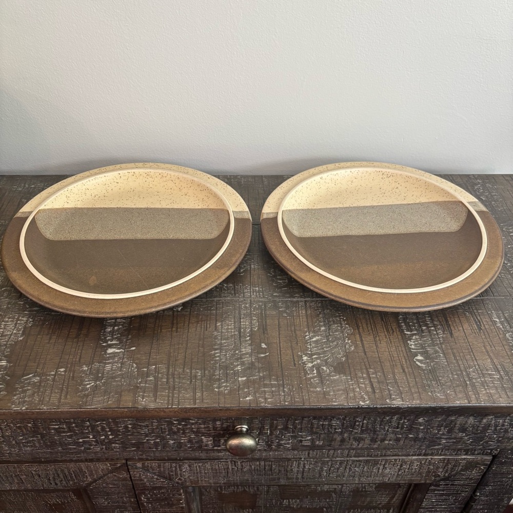 Fabrik Agate Pass Stoneware set of 2 Dinner Plate 10 1/2” Vintage Jim McBride